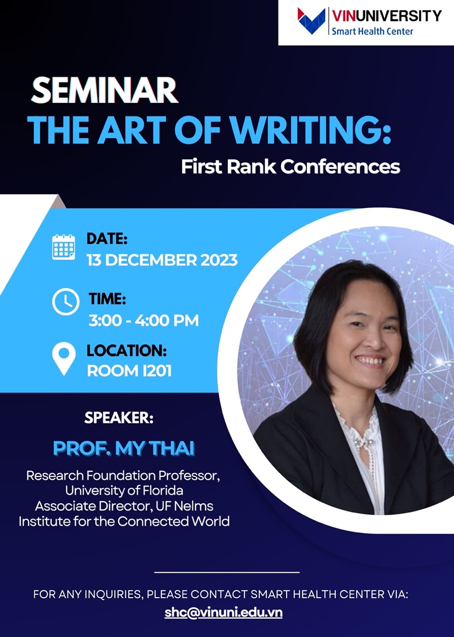 Invited Talk on “The Art of Writing: First Rank Conferences” | Professor Tra My Thai, Research Foundation Professor at University of Florida