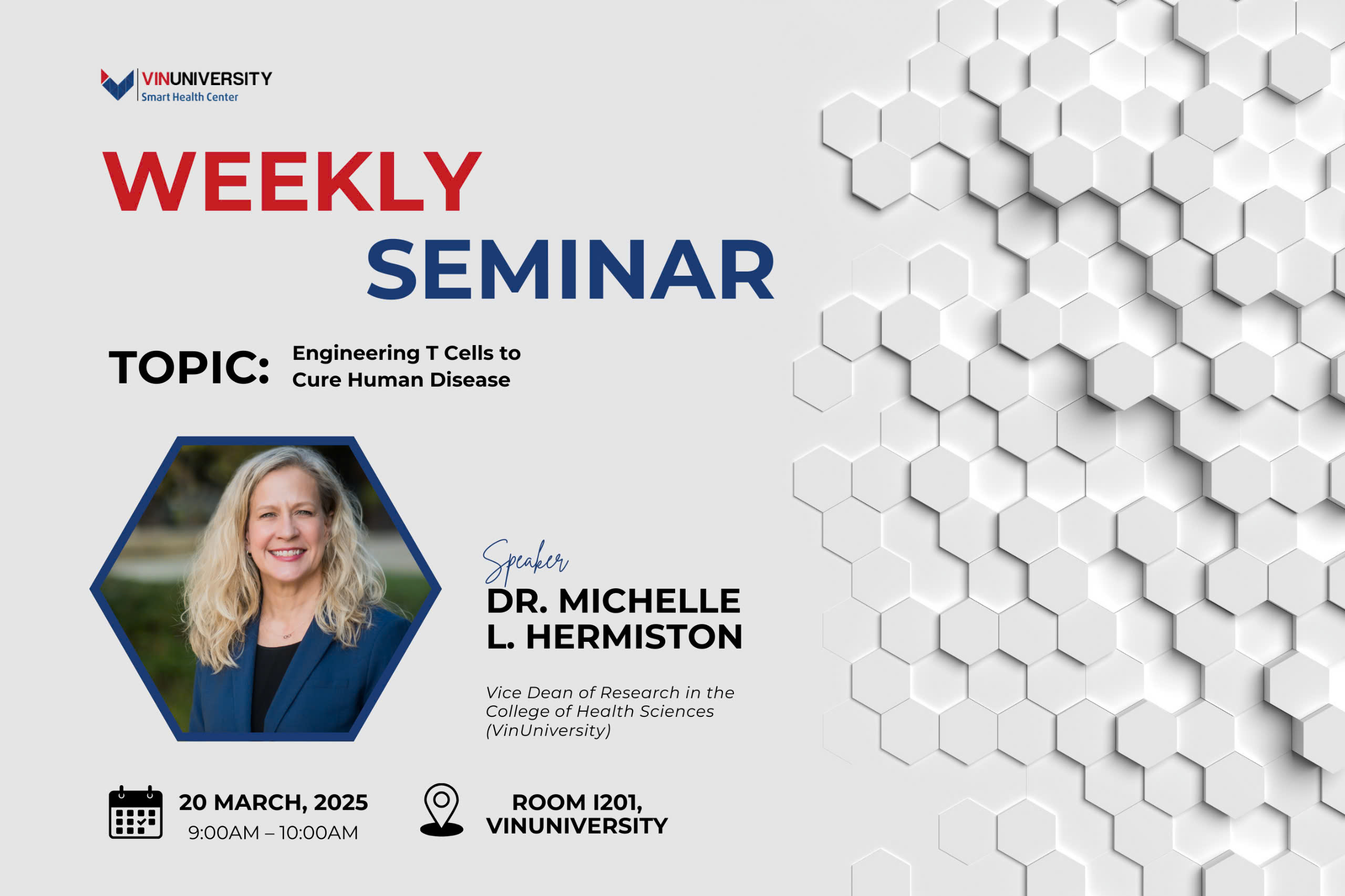 Weekly Seminar Announcement: Engineering T Cells To Cure Human Disease